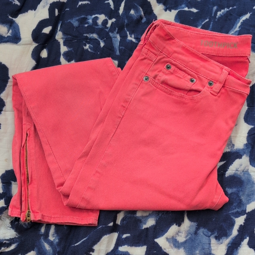 J.Crew Toothpick Ankle Skinny Jean in Coral - Picture 2 of 12